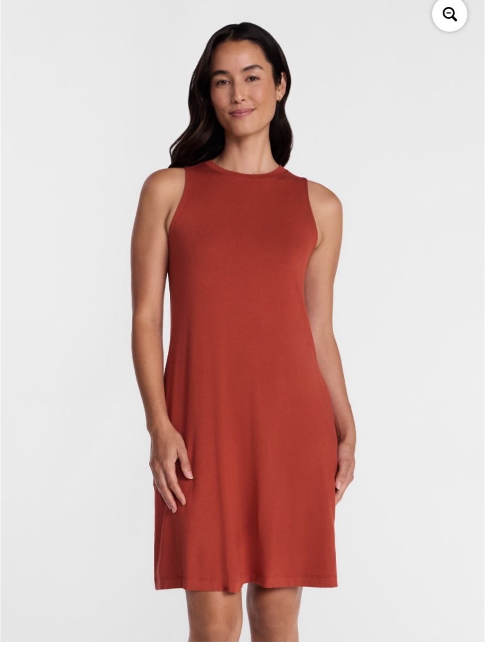Time and Tru Women’s Plus Rusty Bronze SL Knit Swing Dress Size 1X NWT